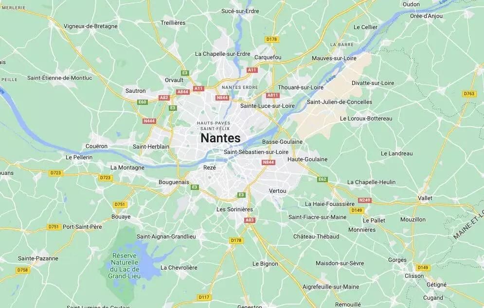 carte ville de nantes