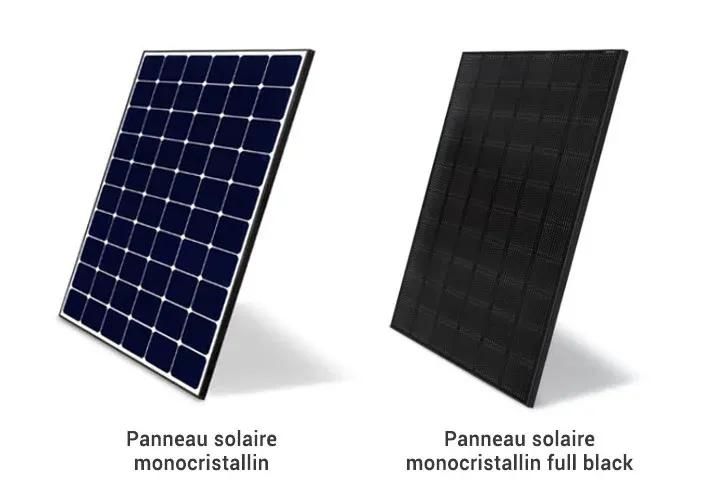 panneau solaire monocristallin et panneau solaire monocristallin full black
