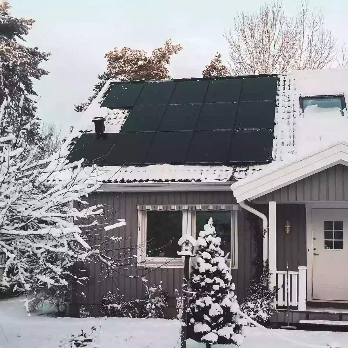 panneau solaire hiver