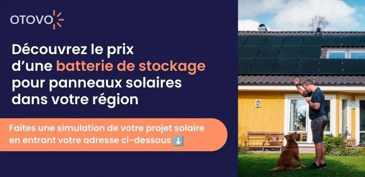 bouton prix d'une batterie de stockage