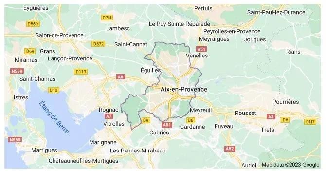 Carte Aix-en-Provence