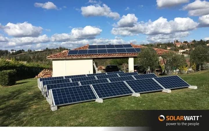 installation panneaux solaires au sol solarwatt